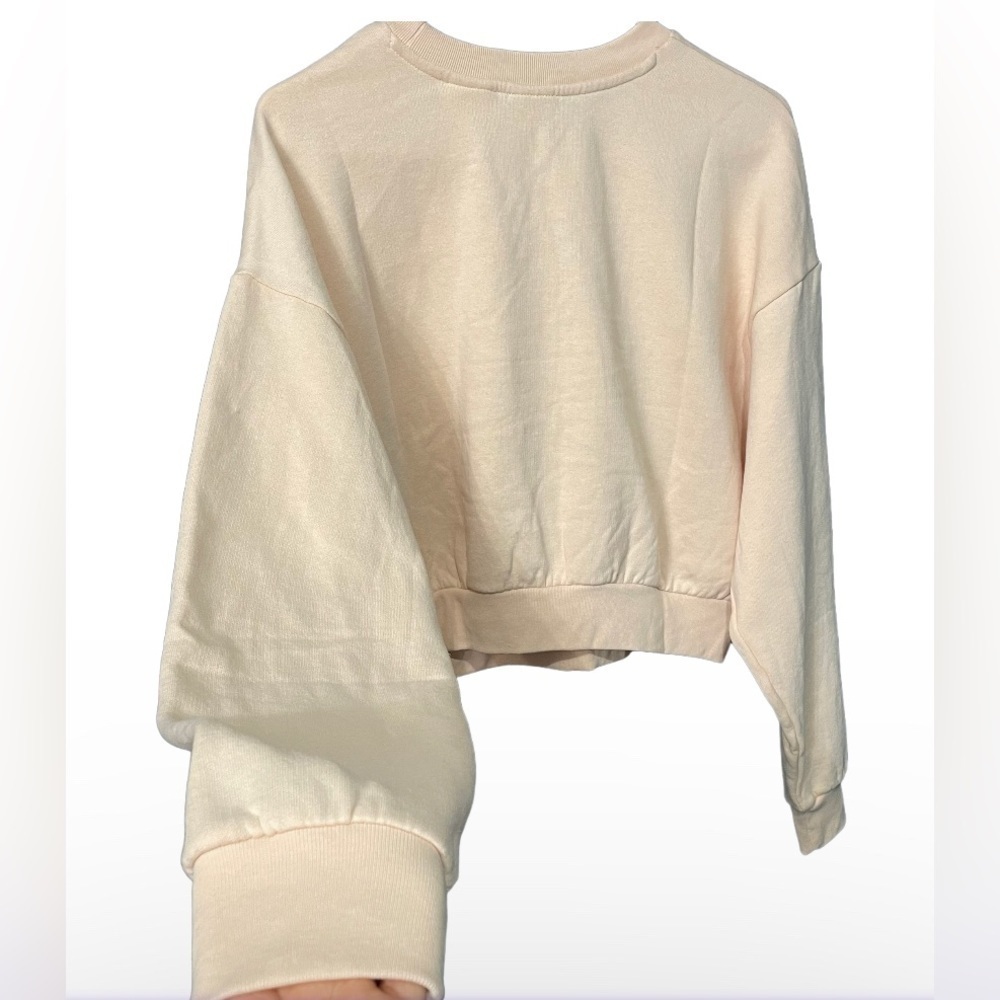 Levi's Tops | Women's Levi's Cropped Graphic Logo Sweatshirt color:peach size M - Picture 5 of 10